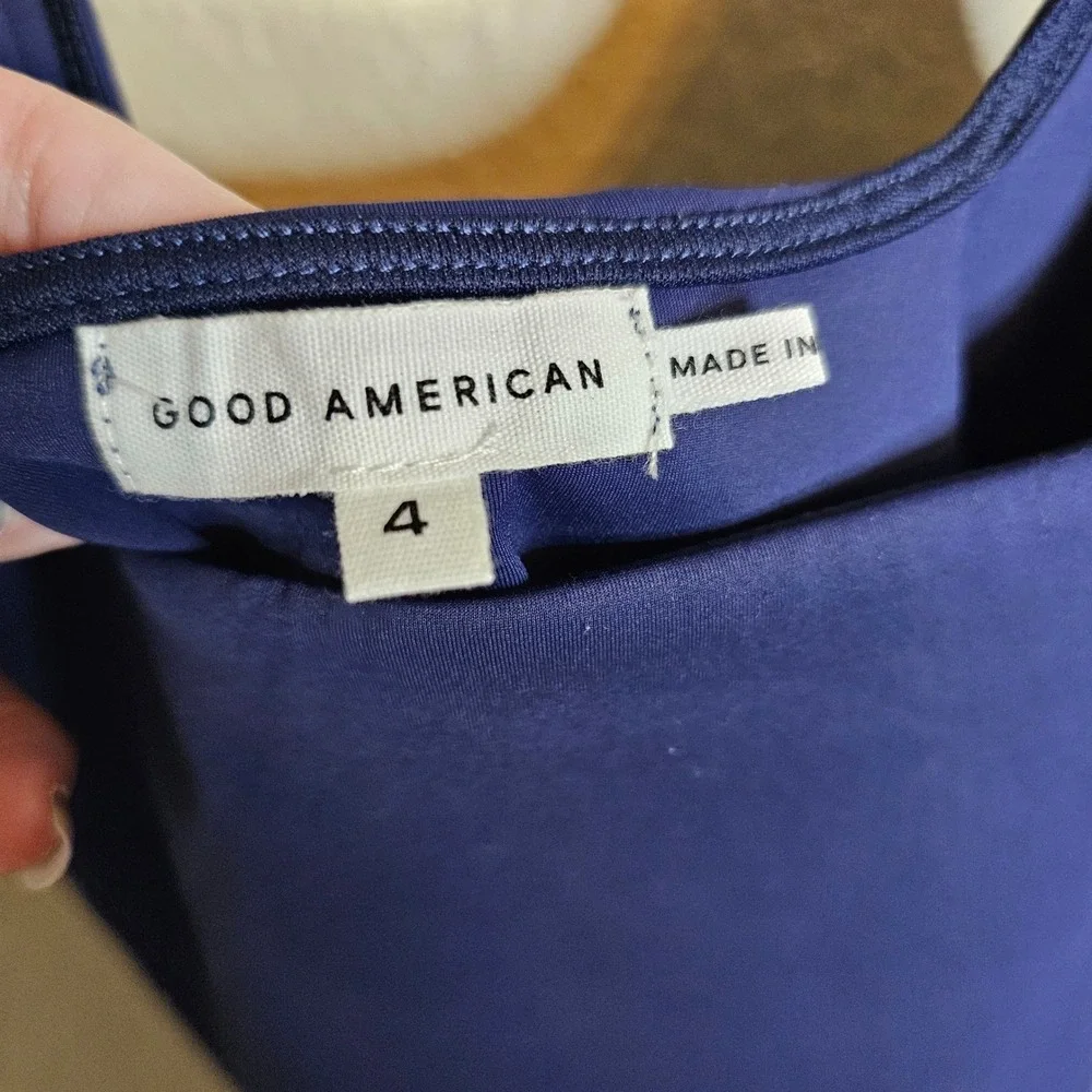 Good American XL Sculpting Modern‎ Tank Bodysuit Navy Blue Squareneck - Picture 4 of 8